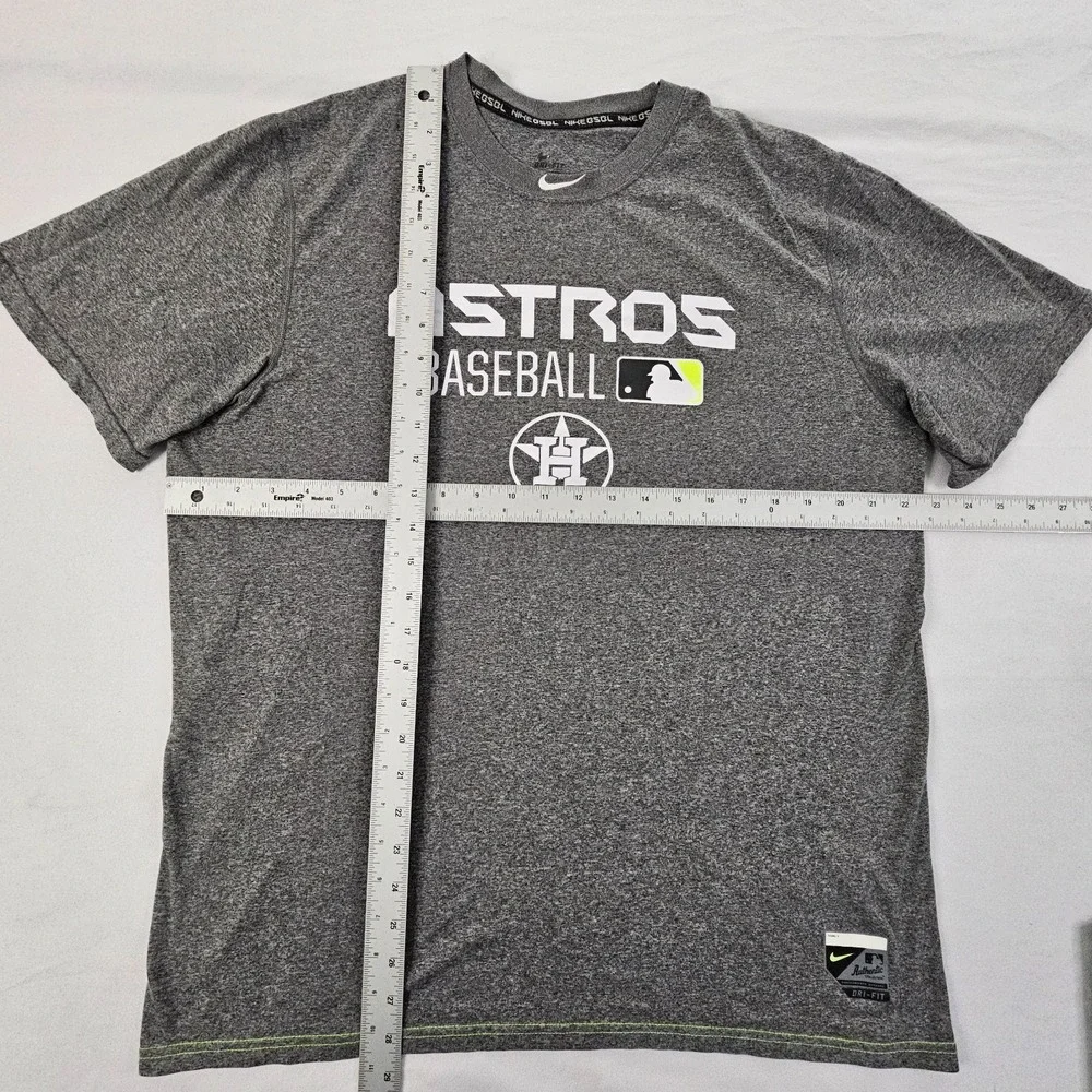 Astros Baseball Nike Dri-Fit Gray Short Sleeve Performance T-Shirt Men's L